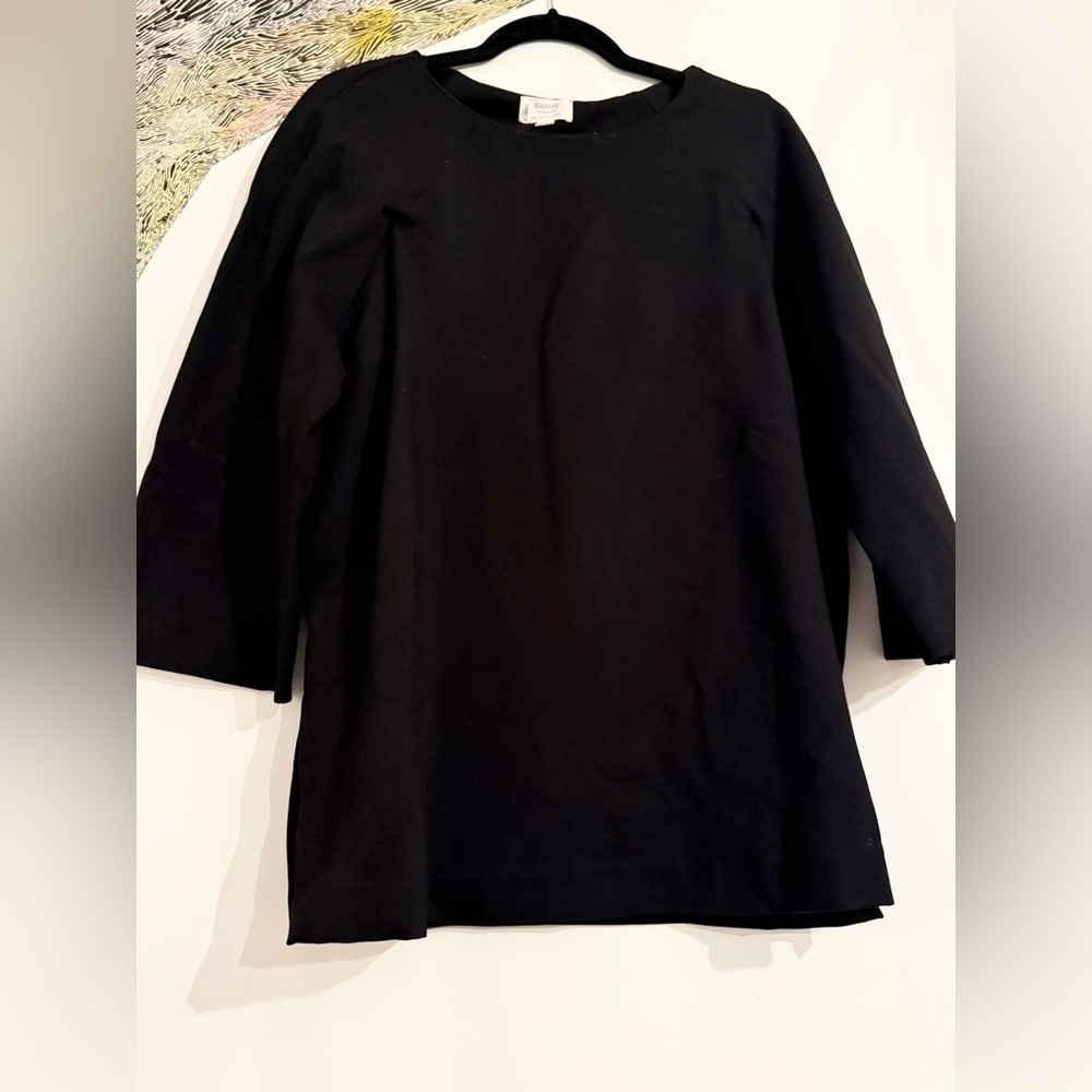Seraphine The work Edit black three quarter sleeve shirt tunic US 2 generous fit